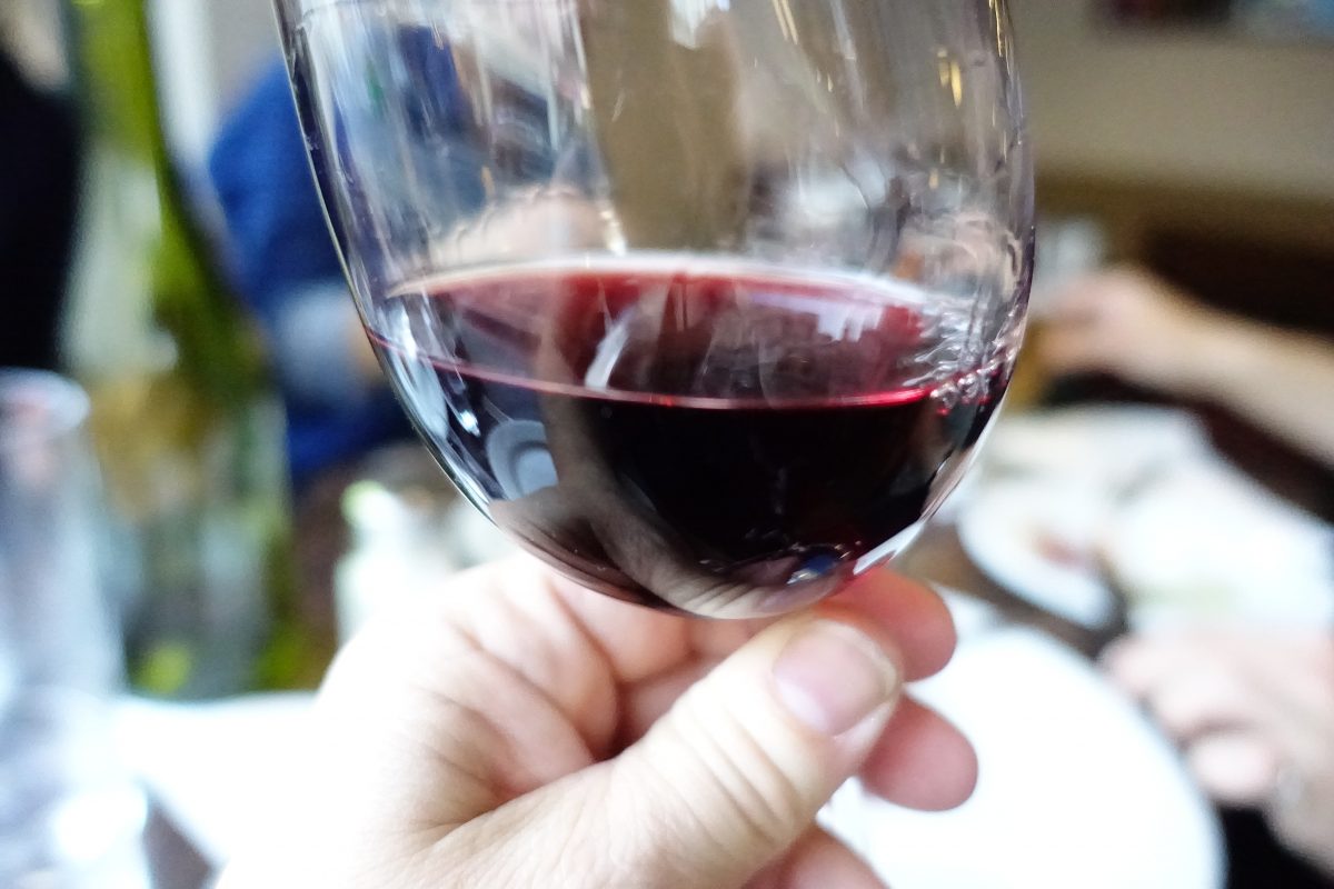 Au Petit Chavignol - restaurant paris- verre vin rouge