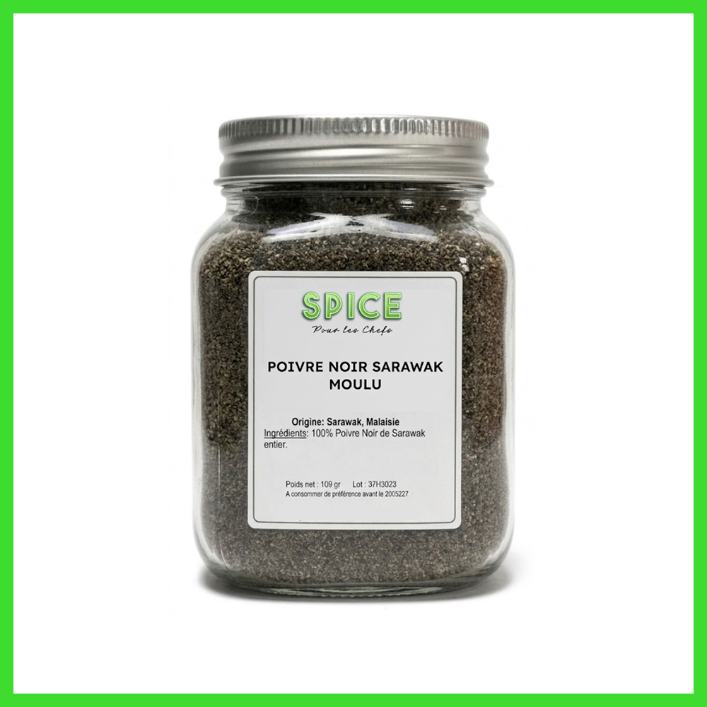 Poivre noir Sarawak moulu - pot SPICE
